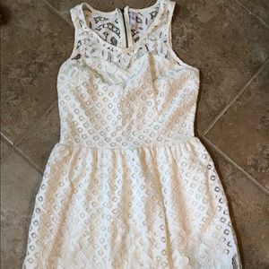 Cream dress. Short. Size M but fits like a S.
